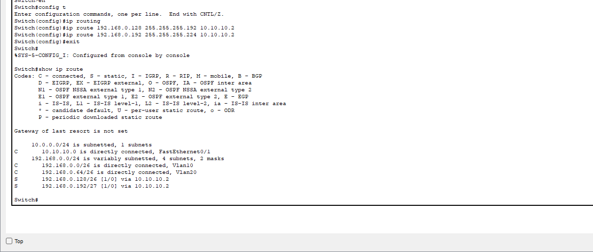 Routing Table Configuration Image